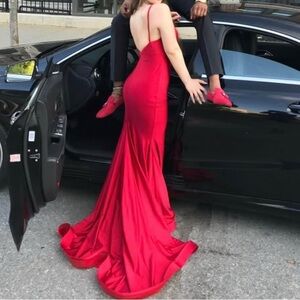 Elegant Red Evening Gown